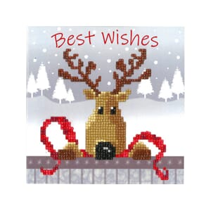 Diamond painting kit, card w/ envelope - Reinsdyr