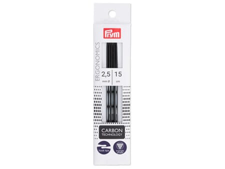 Ergonomics settpinner - carbon - 15 cm/ 2,5 mm