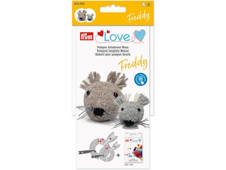 Prym Love Pompom template - Mouse Freddy