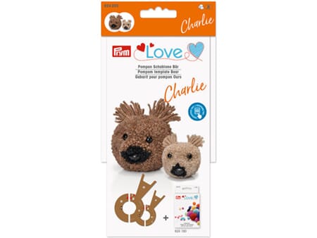 Prym Love Pompom template - Bear Charlie