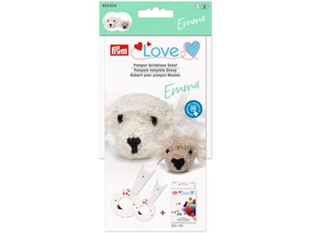 Prym Love Pompom template - Sheep Emma
