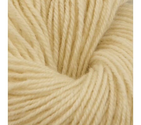 Fjell sokkegarn - 100 ubleket hvit - 100 gr