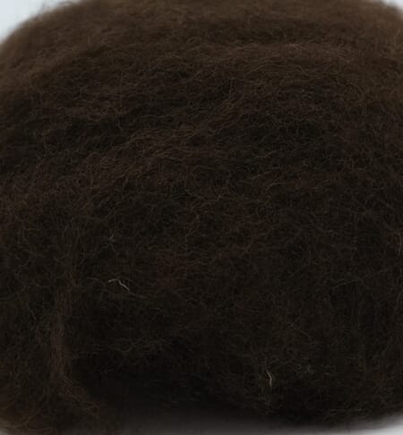 Kardet norsk ull - C1 - 459 mørk brun - 50 g
